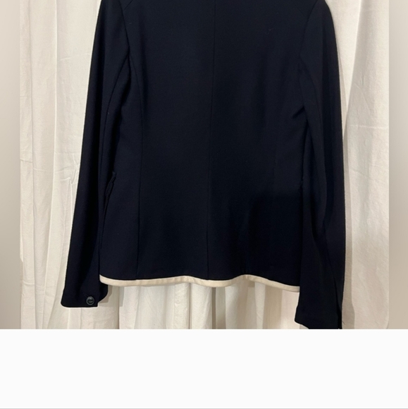 Rag & Bone Navy Blue with White Piping Wool Jacket - Picture 3 of 4